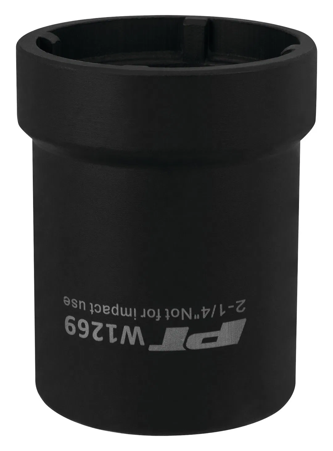 W1269 – PERFORM TOOL Spindle Nut Socket, 4-Slot Front Axle 1/2 Inch Drive Black Chrome Moly Alloy Steel